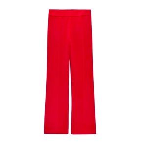 Zara red wide legged pants